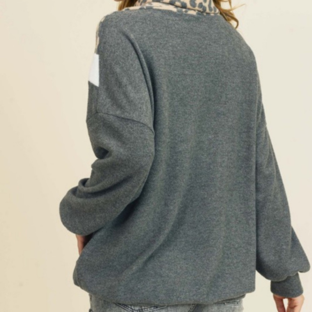 KATIE LEOPARD Print Softest Sweater - Picture 5 of 5